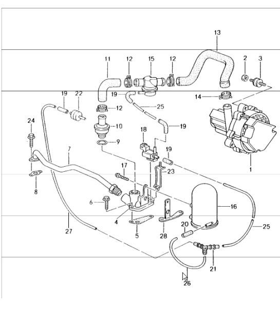 Diagram 108-05 Porsche 992 Carrera 2  3.0L 
