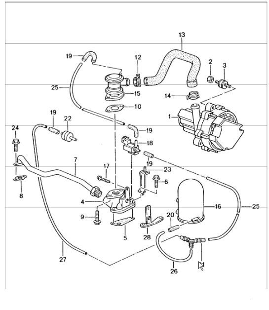 Diagram 108-06 Porsche Boxster 718 2.0L Manual (300 ch) Moteur