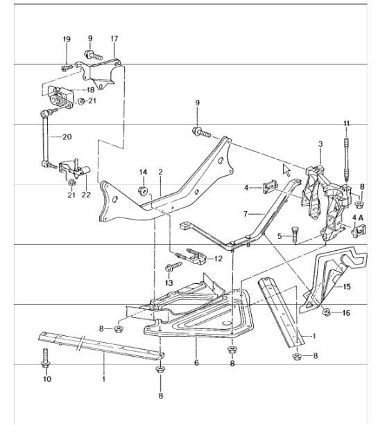Diagram 501-01 Porsche Cayman 718 2.0L Manual (300Bhp) Rear Axle
