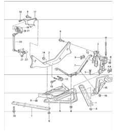 rear axle, side section, bracket 986 Boxster 1997-04