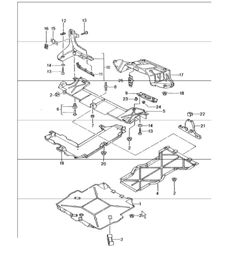 linings for underbody 986 Boxster 1997-04