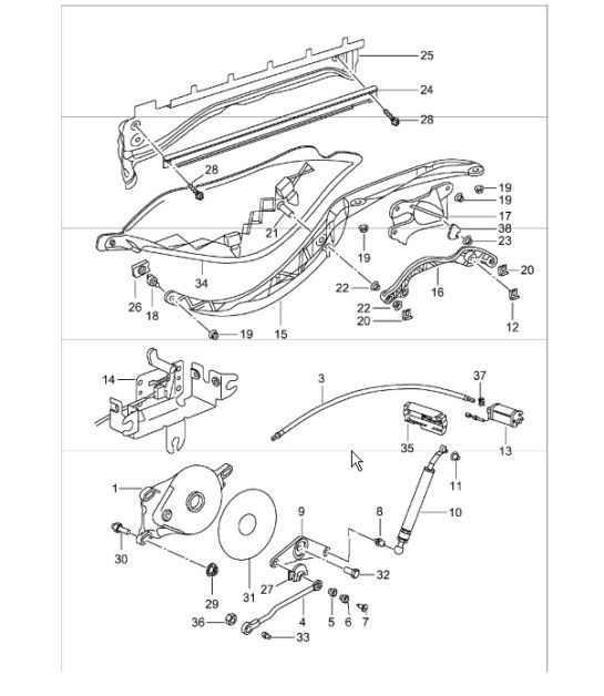 Diagram 811-12 Porsche 992 Carrera 4S 敞篷车 3.0L 
