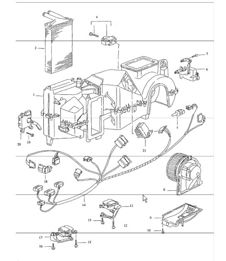 air conditioner single parts 986 Boxster M573 (Air Conditioner) 1997-04