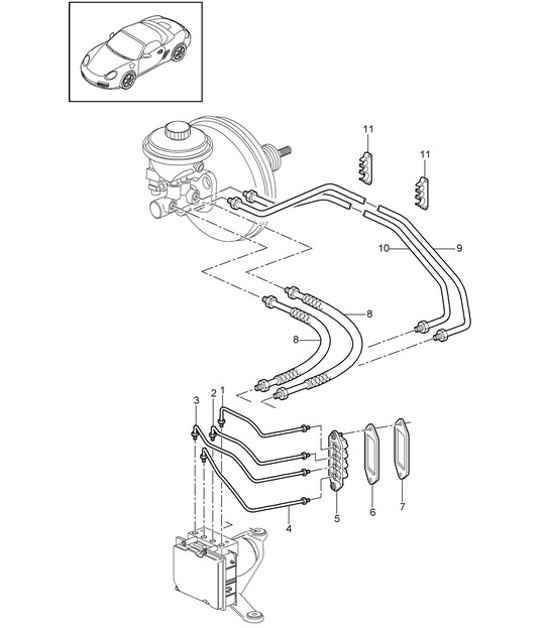 Diagram 604-005 Porsche 911 1965-1968 2.0L / 912 SWB（F） 车轮、制动器