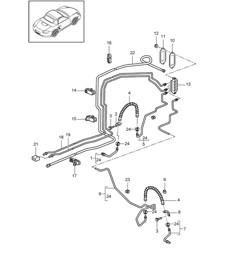 Brake lines / Underbody / Vacuum line 987.2 Boxster / Boxsters S 2009-12