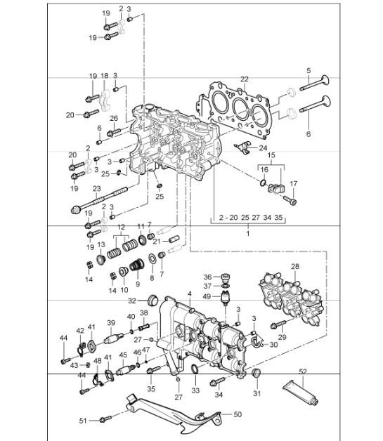 Diagram 103-00 Porsche Cayman 2.7L 981 2013-16 Motor