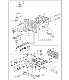 cylinder head 987 Boxster / Boxster S 2005-08