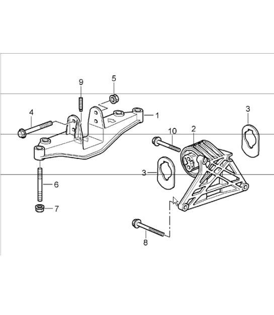 Diagram 109-00 Porsche Boxster 986/987/981 (1997-2016) Moteur