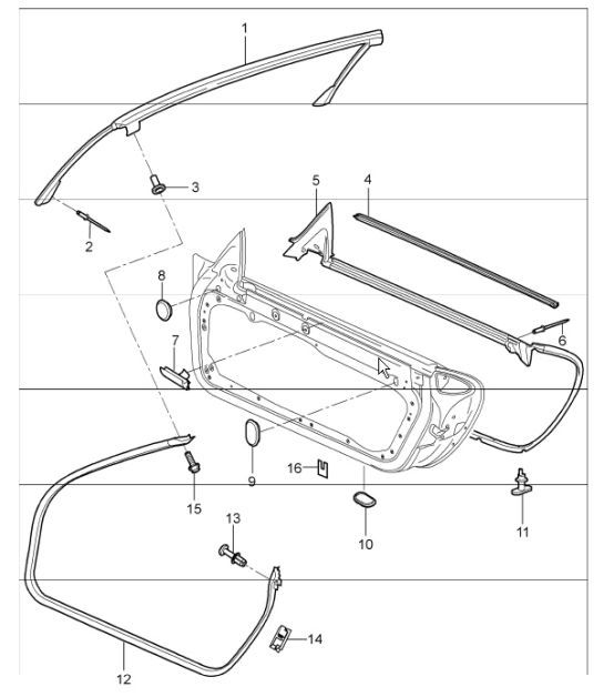 Diagram 804-10 Porsche 997 MKII Carrera C2S 3.8L 2009>> Karosserie