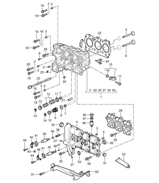 Diagram 103-000 Porsche Panamera V6 3.6L 2WD 