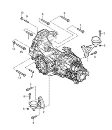 Manual gearbox / Transmission suspension / Threaded joint / Engine - G8721+ PR:480 - 987C.1 Cayman 3.4L 2006-08