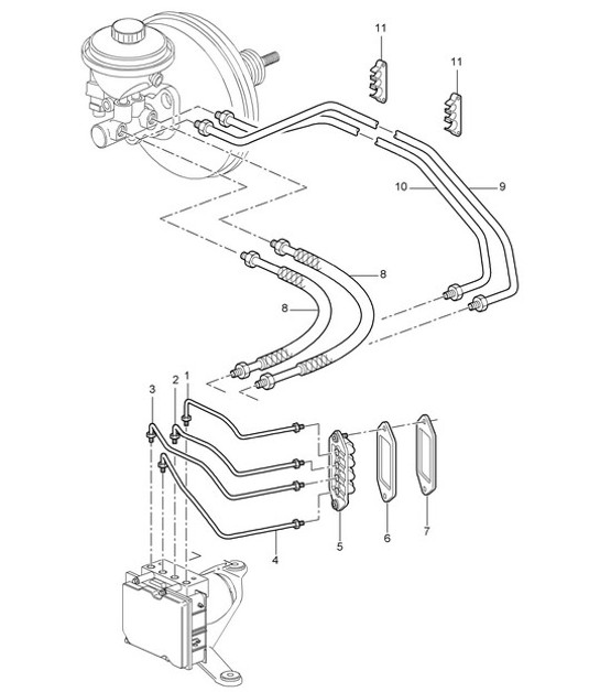 Diagram 604-005 Porsche 991 Carrera C4S 3.8L (400Bhp) Ruote, freni