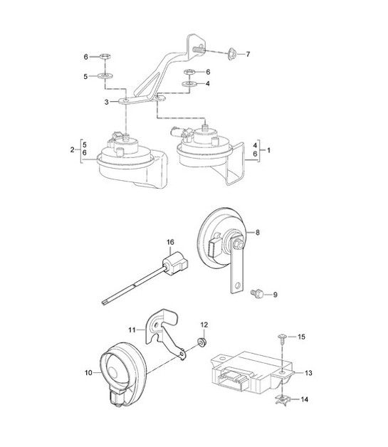 Diagram 903-000 Porsche Macan (95B) MK1 (2014-2018) Electrical equipment