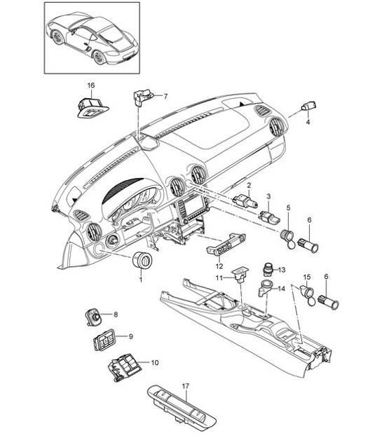 Diagram 903-005 Porsche Cayenne Turbo/Turbo S 4.8L 2007>> Équipement électrique