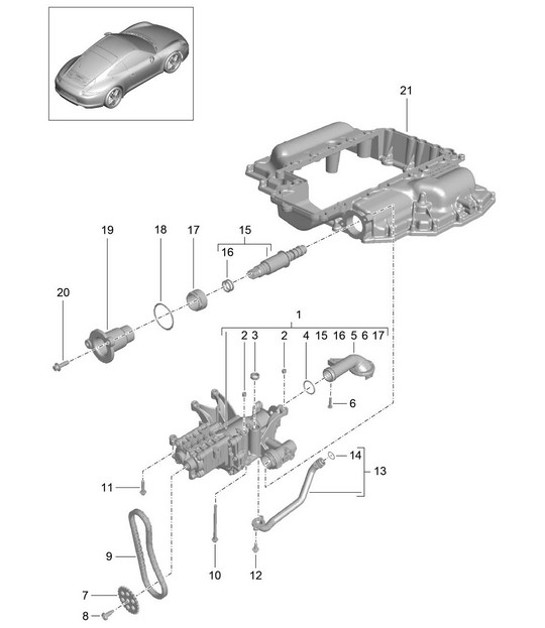 Diagram 104-000 Porsche Cayenne S V8 4.8L Essence 400 ch Moteur