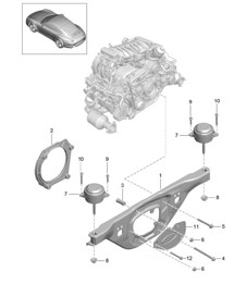 Sospensione motore 991.1 2012-16