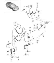 Pressure line / Rear end / Damper / PDCC - PR:031, 352 - 991.1 Carrera 2012-16
