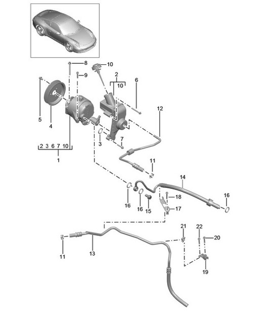 Diagram 402-060 Porsche Panamera S V6 Turbo 3.0L 2WD (420Hp) 