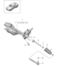 Mécanisme de direction 991.1 Carrera 2012-16