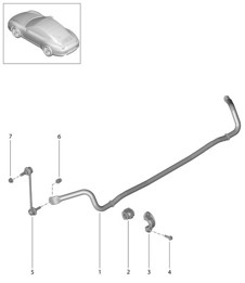 Anti-roll bar - Standard chassis - 991.1 2012-16