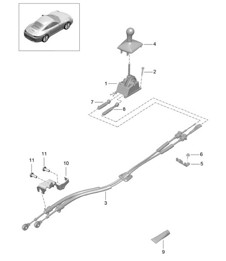 Transmissieregeling / Handgeschakelde versnellingsbak - Handgeschakelde versnellingsbak met 7 versnellingen PR:487 - 991.1 2012-16
