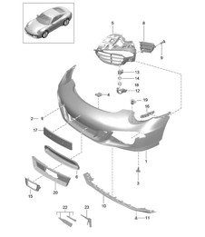 Parachoques delantero - Paquete Sport Design - 991.1 2012-16 (PR:XAA,XAS, XAT)