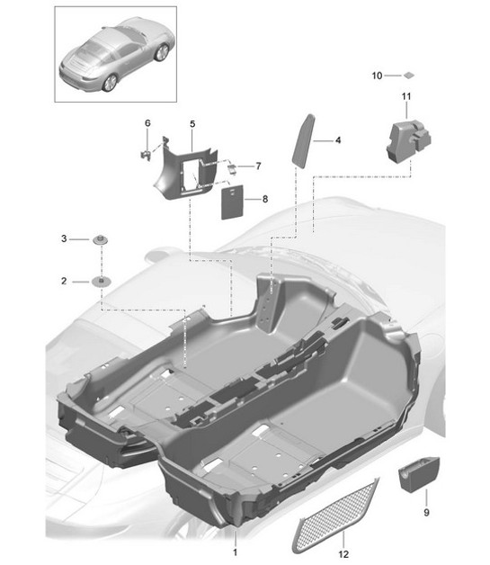 Diagram 807-012 Porsche Boxster 718 (982) 2017>> Carrocería