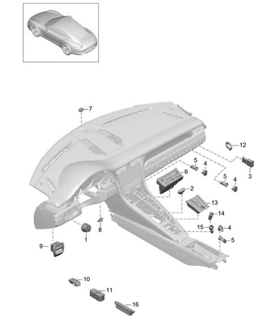 Diagram 903-005 Porsche Cayenne S/GTS 4.8L 2007>> Materiale elettrico