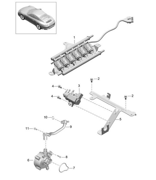 Vacuum system / Engine / Vacuum pump 991.2 Carrera 201719 Porsche Parts Diagrams Design 911