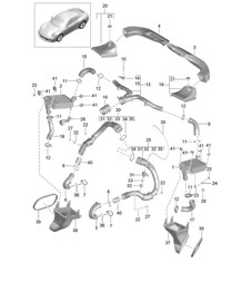 Ladeluftkühler / Turboaufladung 991.2 Carrera 2017-19