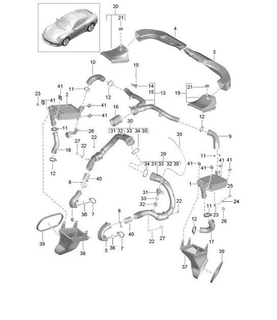 Diagram 107-020 Porsche Panamera 4S E-Hybrid 2.9L V6 