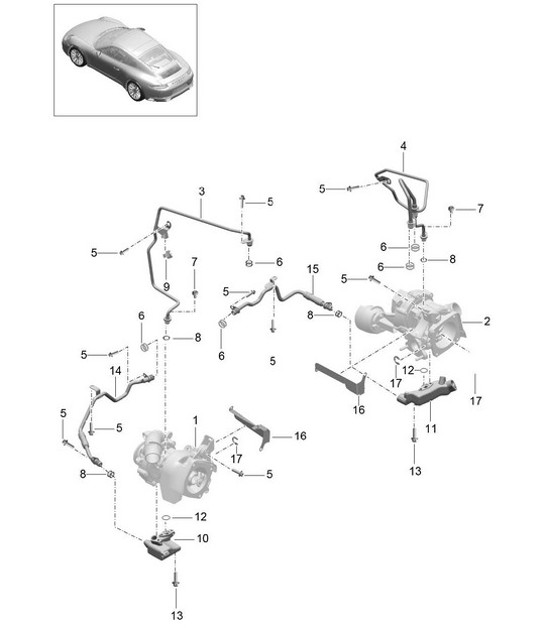 Diagram 202-005 Porsche Panamera Turbo S E-Híbrido 4.0L V8 