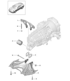 Suspensión transmisión / Junta roscada / Motor 991.2 Carrera 2017-19