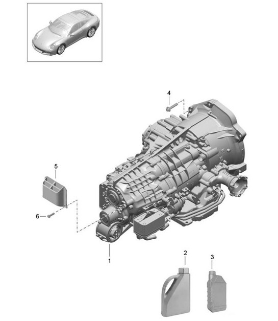 Diagram 320-000 Porsche 991 R 4.0升（500马力） 传播