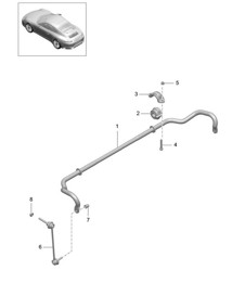 Anti-roll bar - Standard chassis - 991.2 Carrera 2017-19
