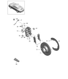 Disc brake / Rear axle 991.2 Carrera 2017-19