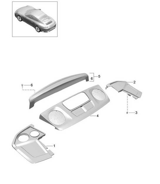 Diagram 801-080 Porsche 991 Carrera C2 3.4L（350马力）  车身
