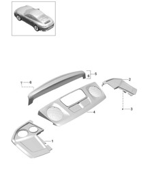 Garniture / Compartiment moteur 991.2 Carrera 2017-19