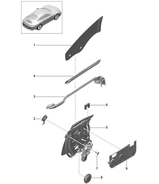 Diagram 805-005 Porsche Boxster 718 2.0L Manual (300 CV) Carrocería