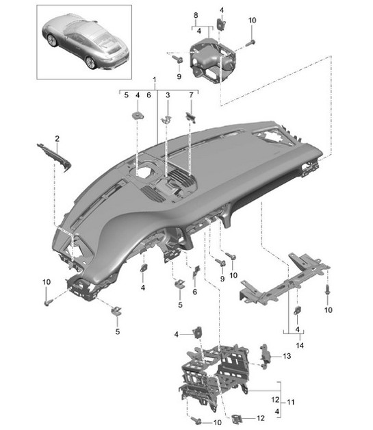Diagram 809-000 Porsche Panamera 4 V6 3.0L 4WD  Executive 