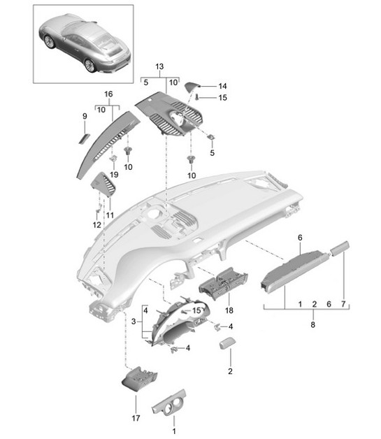 Diagram 809-005 Porsche 991 Turbo 3.8L (520Bhp) Carrozzeria