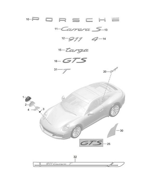 Diagram 810-000 Porsche 924 (1977-1988) 