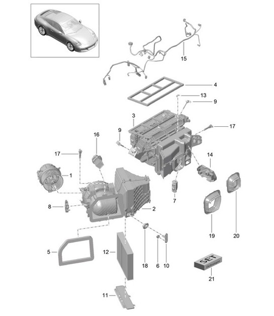 Diagram 813-010 Porsche Panamera 柴油 V6 3.0L（250Hp） 