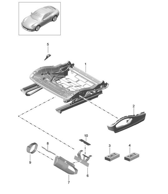 Diagram 817-023 Porsche Panamera 970 MK2 (2014-2016) 