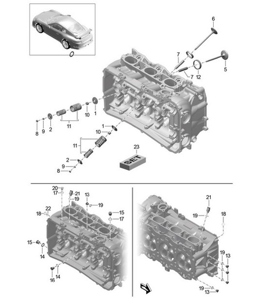 Diagram 103-005 Porsche Boxster 986/987/981 (1997-2016) Engine