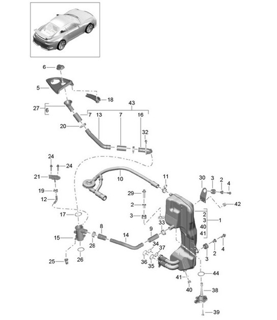 Diagram 104-005 Porsche Panamera 4 Sport Turismo 2.9L V6 