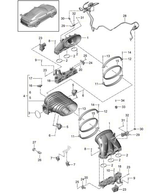 Diagram 107-015 Porsche  
