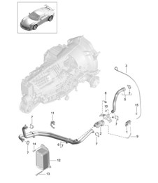 Manual gearbox / Heat exchanger / Oil pipe / Water pipe 991 R/GT/GT3 2014-21