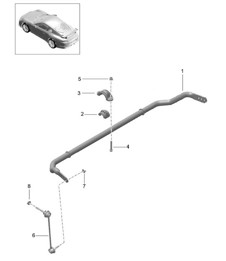 Stabilisatorstang 991 R/GT3/RS 2014-17