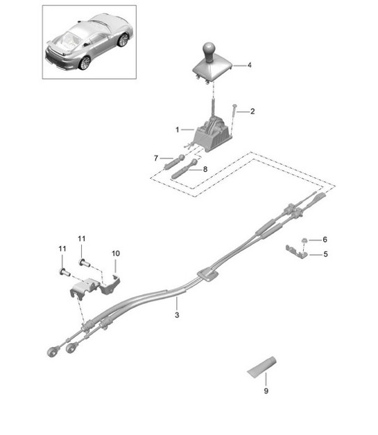 Diagram 701-051 Porsche Cayenne V6 3.0L Diesel 245PS 
